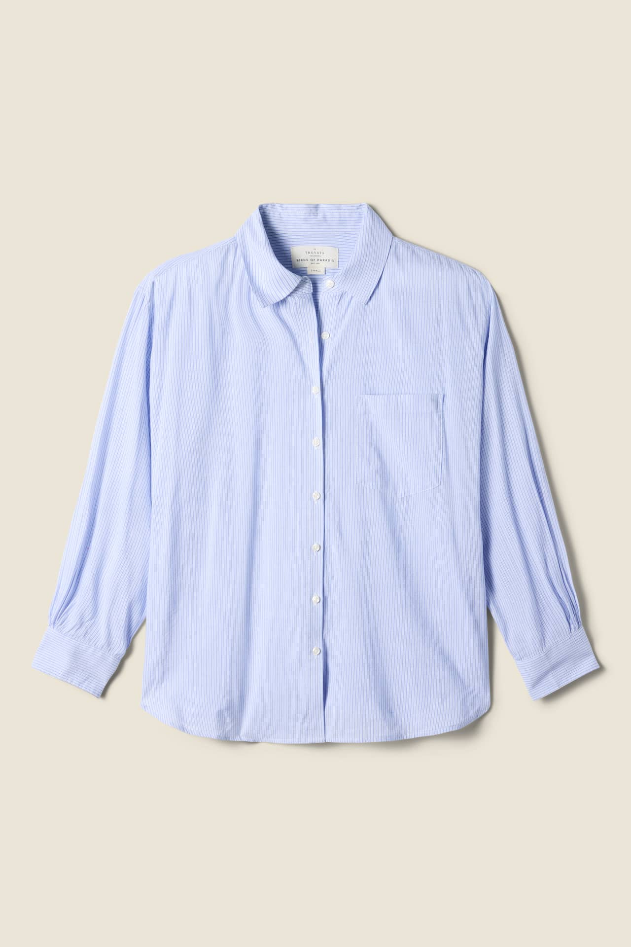 Blake Oversized Shirt Cornflower Stripe