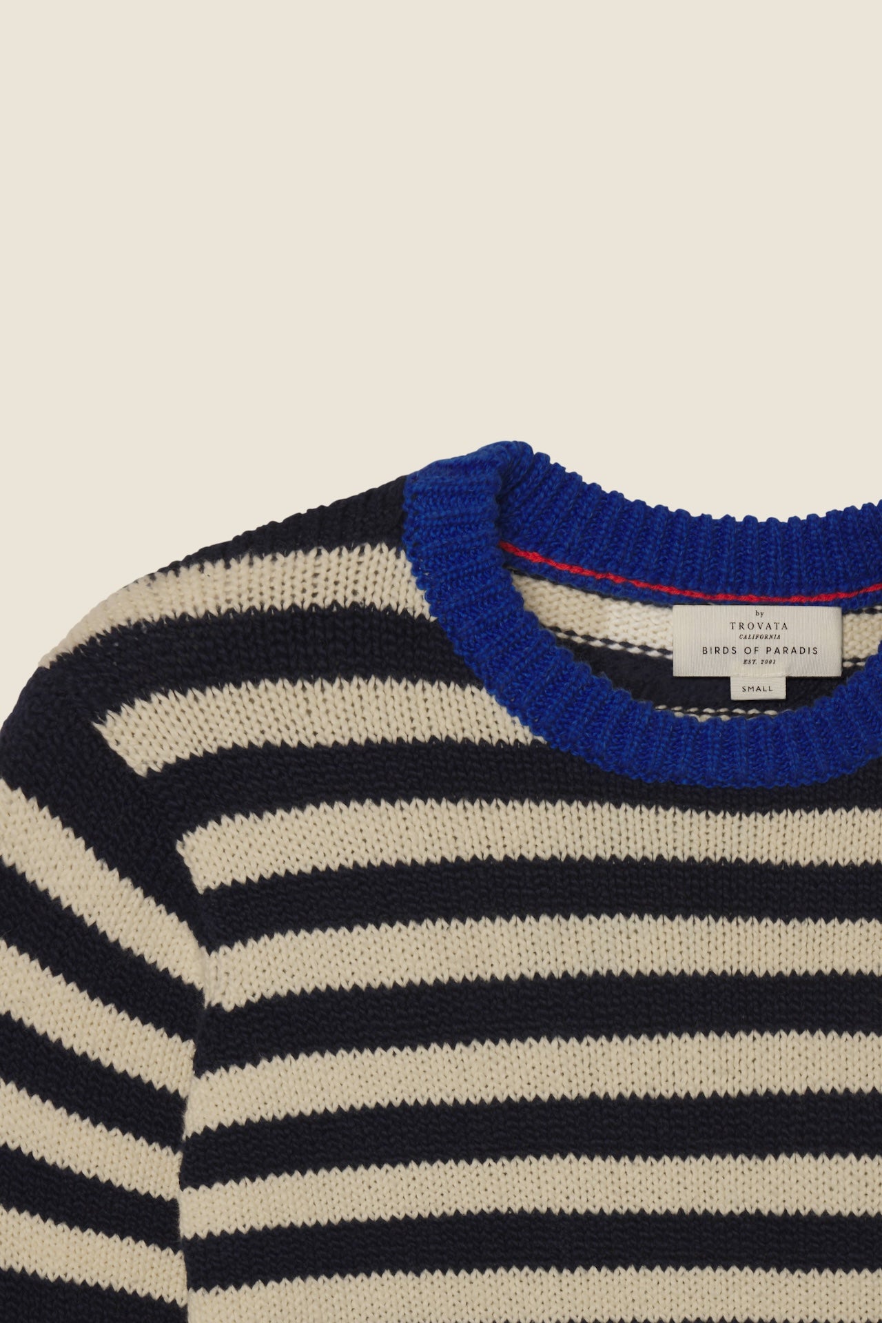 Cleo Sweater Antique White W/ Navy Stripe