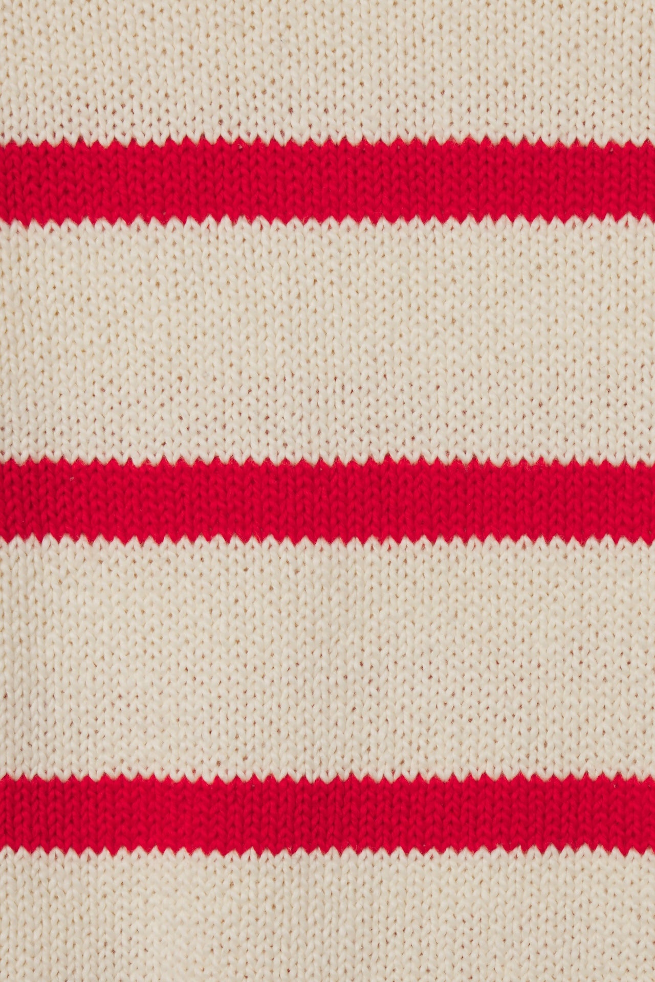 Cleo Sweater Antique White W/ Red Stripe