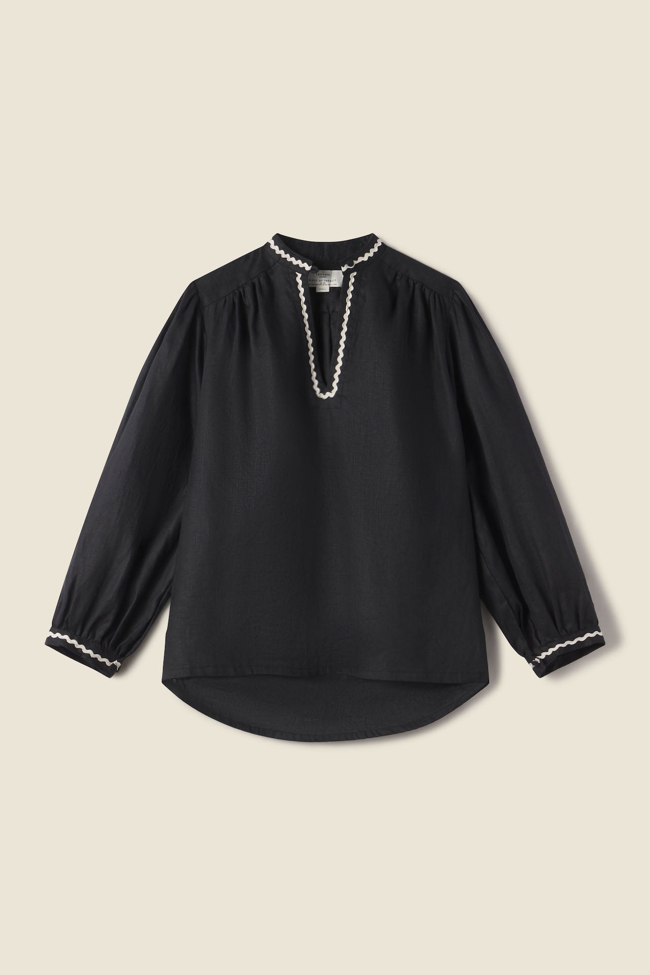 Bailey Blouse Black Linen