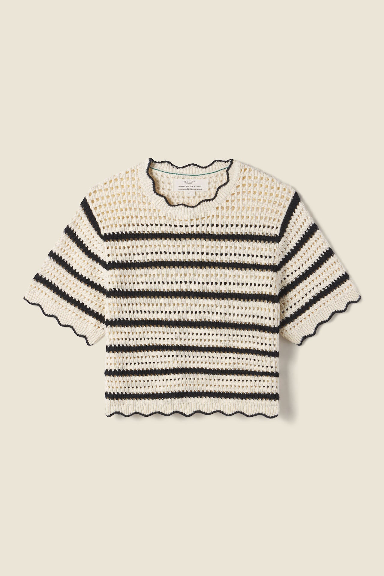 Jules Sweater T-Shirt Antique White/Black Stripe