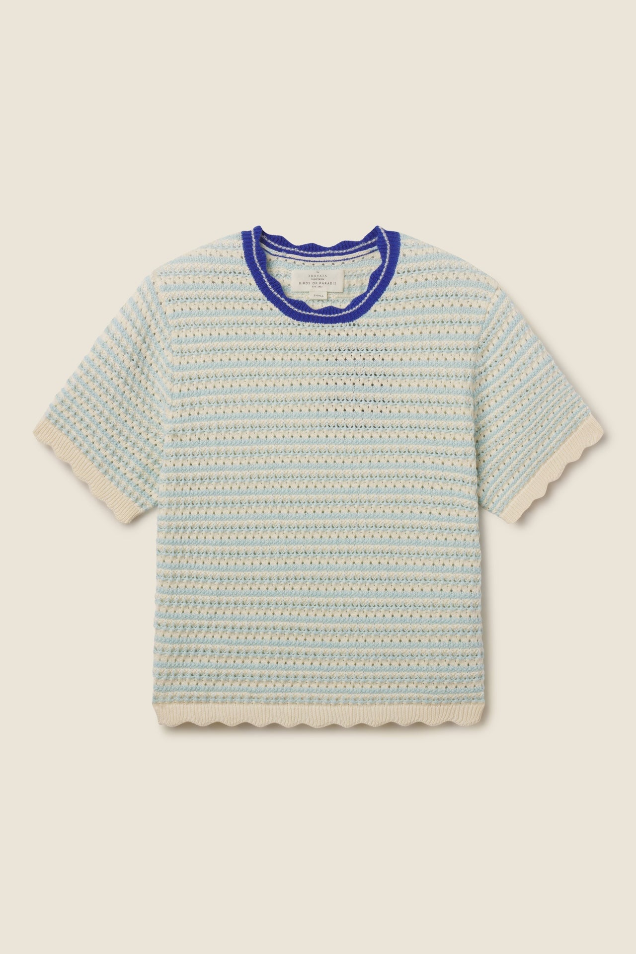 Jules Sweater T-Shirt Aqua Stripe