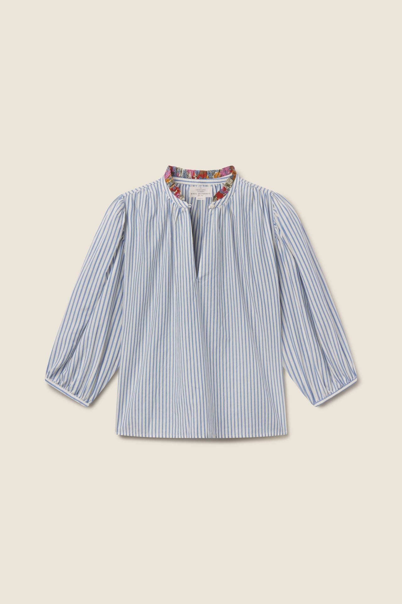 gypsohila Slash Blouse Stripe Blue ブラウス シャツ ⁄ ブラウス