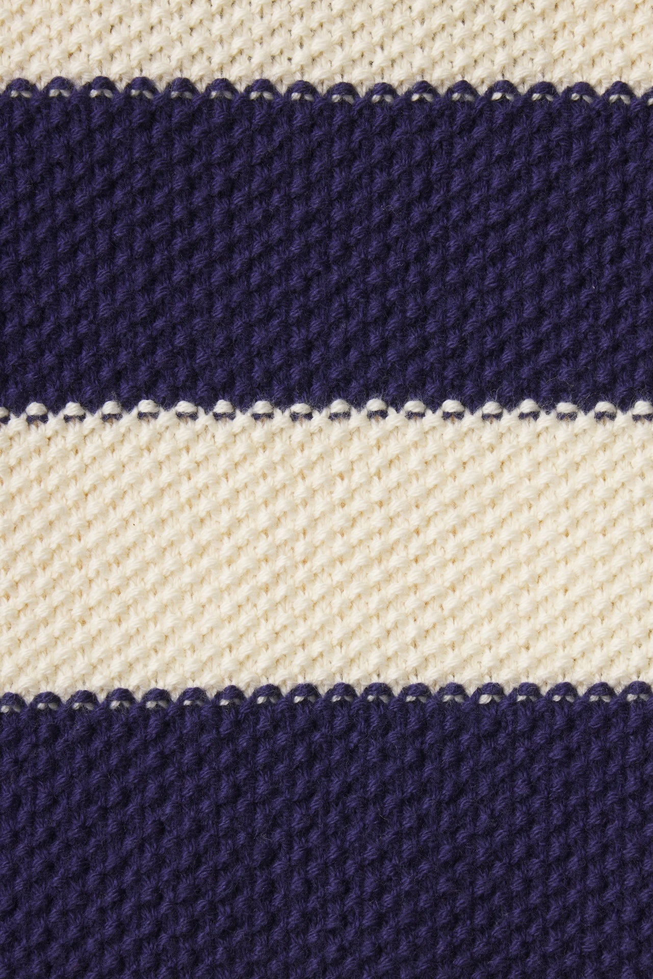 Rafa Zip-Up Hoodie Antique White/Navy Stripe