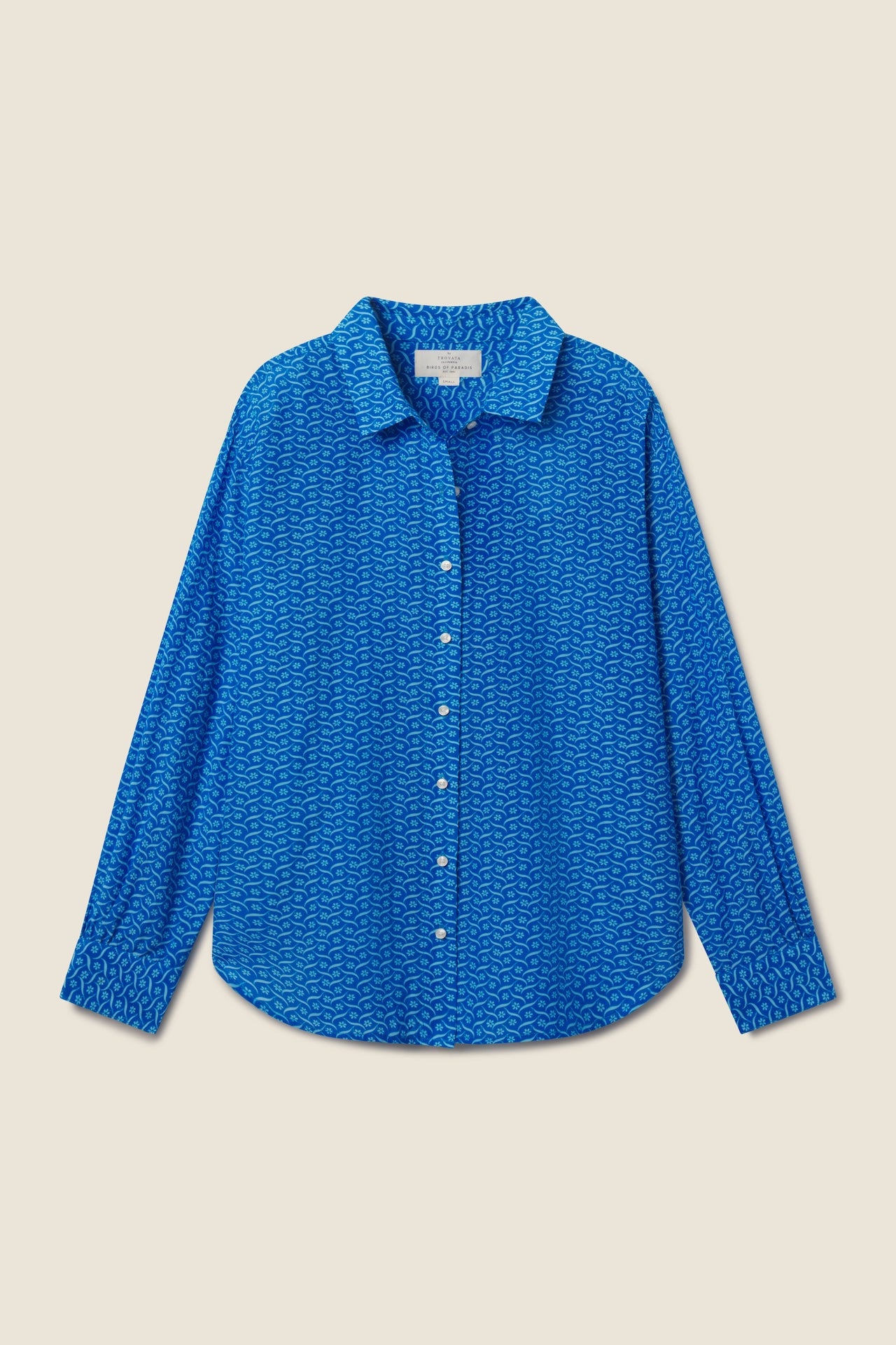 Emilia Oversized Shirt Cerulean Floral