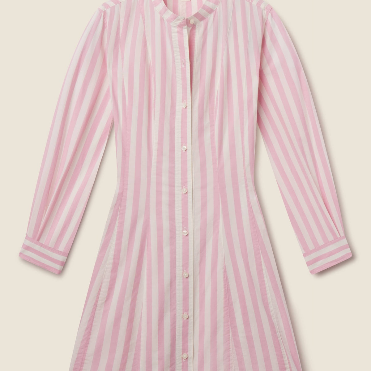 pink striped shirt dress Marina Dress Pink Stripe