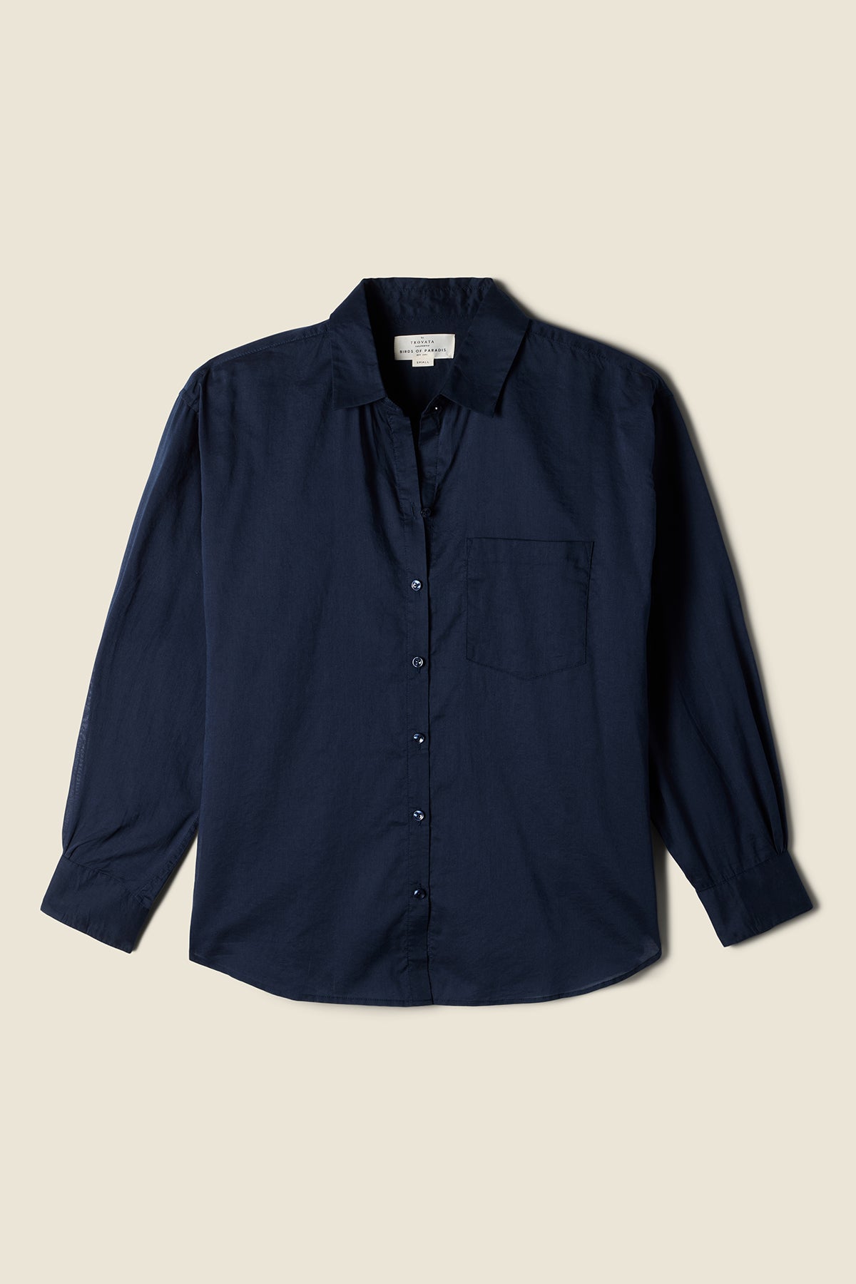 Blake Oversized Shirt Navy Voile