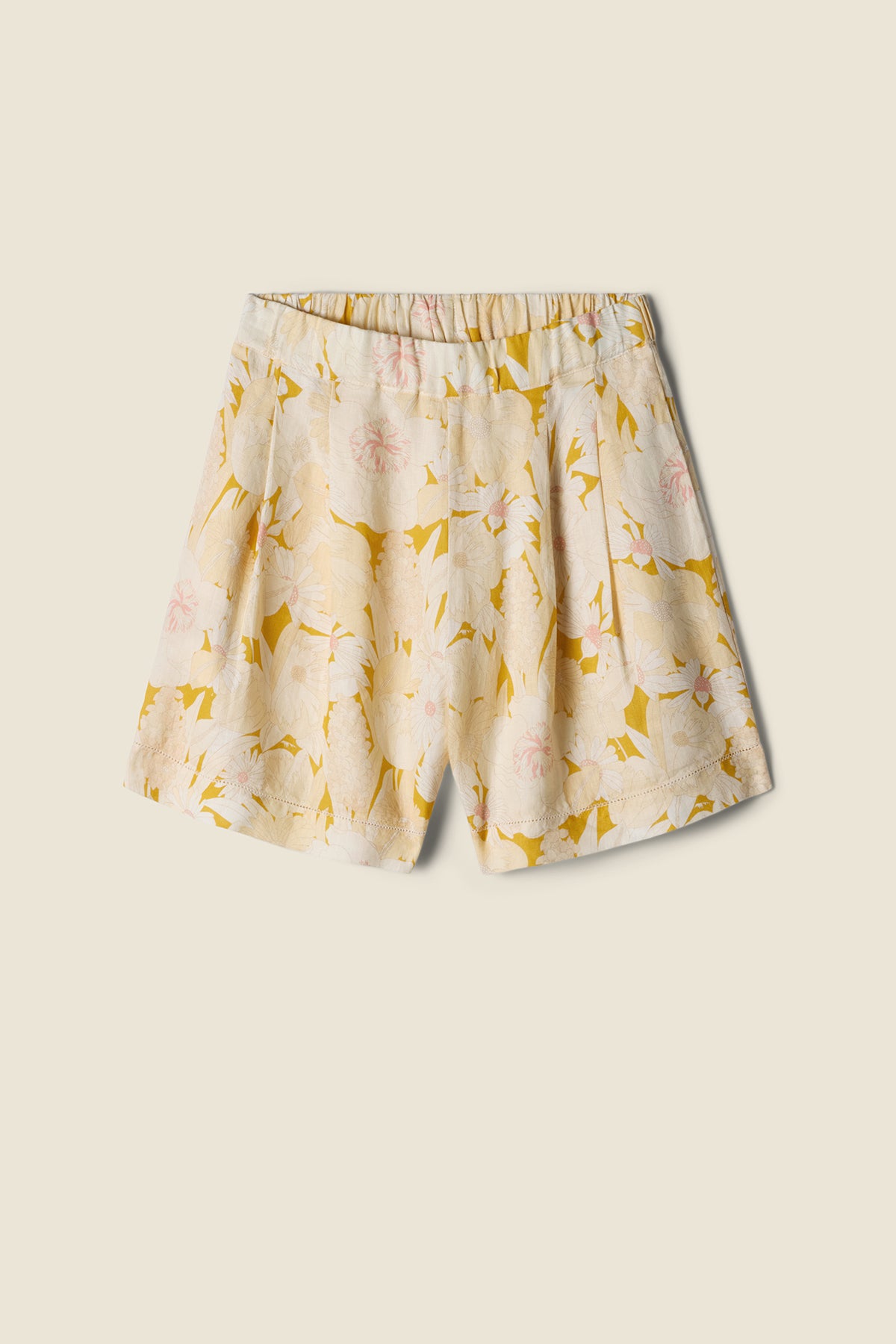 Everett Short Honey Flora Linen