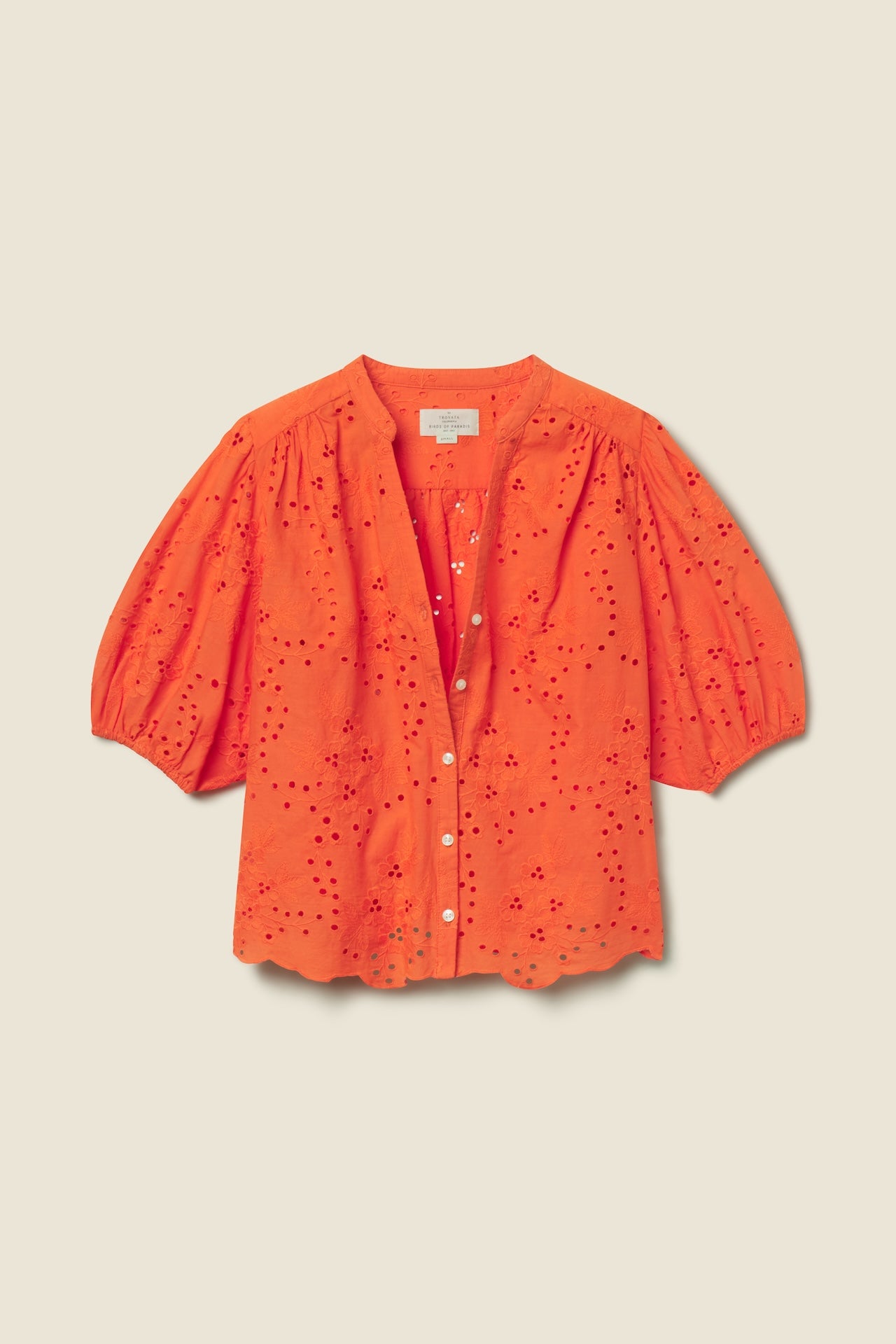 Loren Blouse Vermillion Eyelet