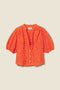 Loren Blouse Vermillion Eyelet
