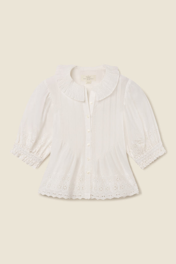 Jess Blouse White Eyelet