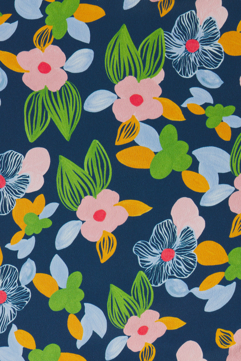 Carla Highneck Shirt Wild Hibiscus