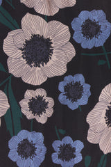 Clover Blouse Navy Poppies