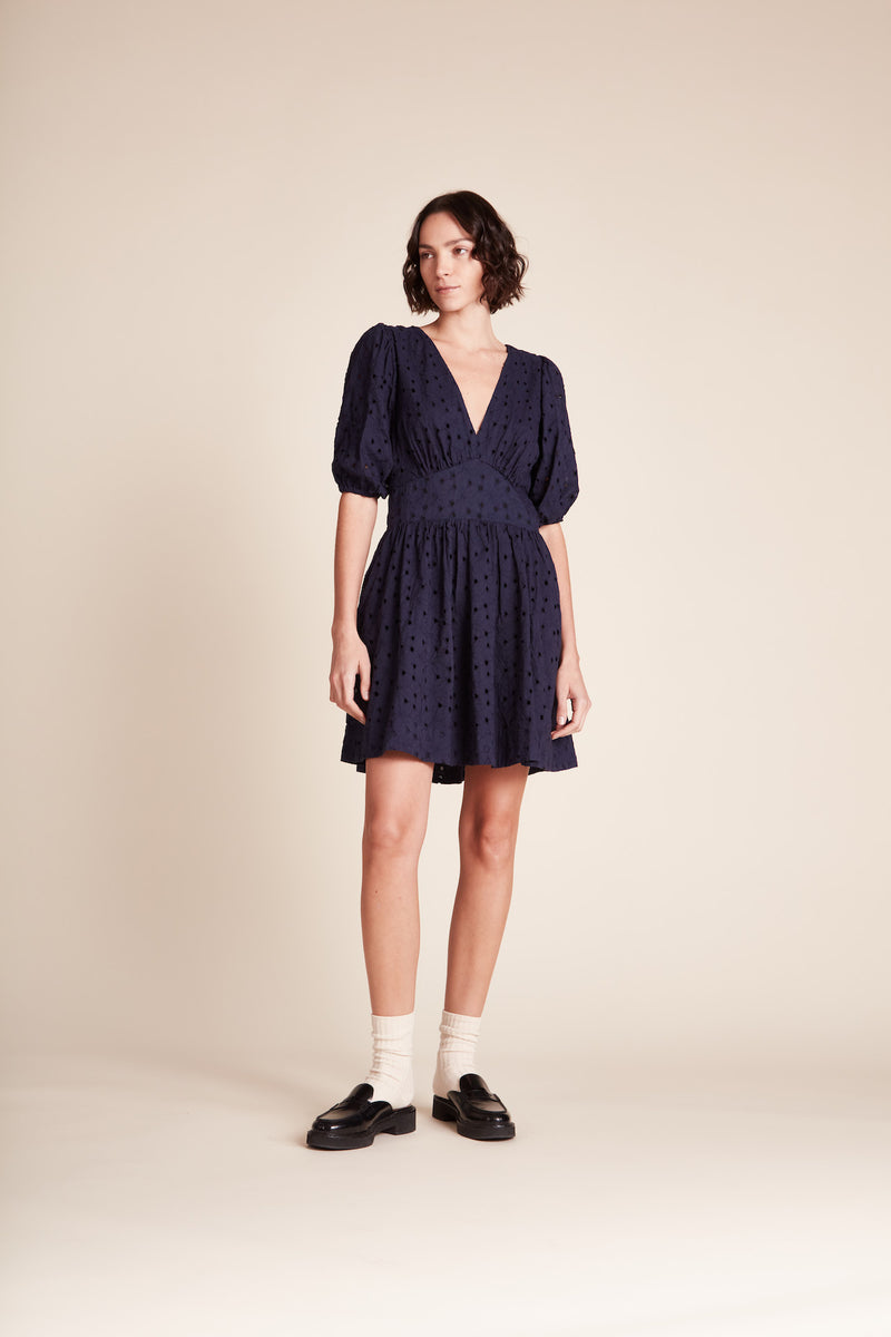 Gia Dress Inkwell Eyelet
