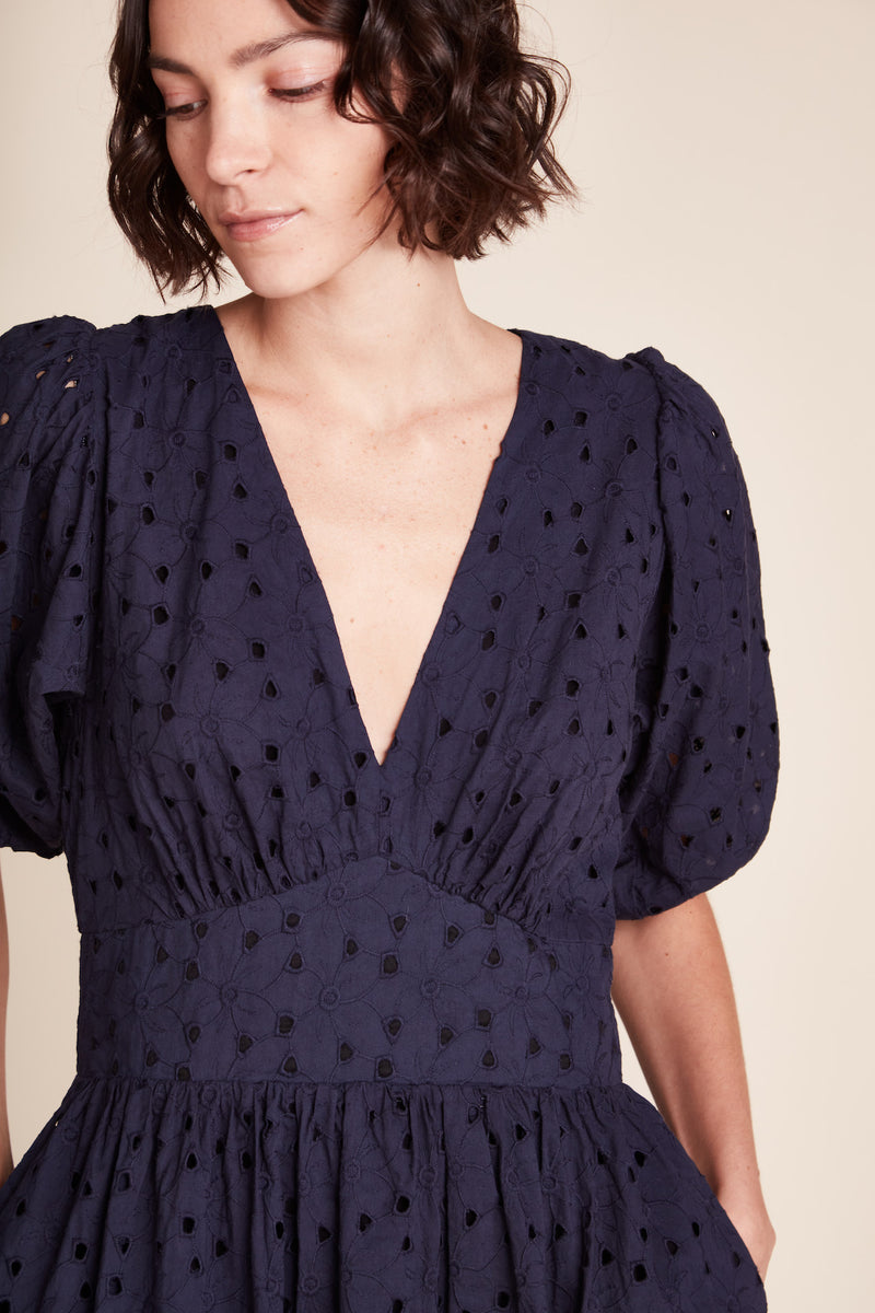 Gia Dress Inkwell Eyelet