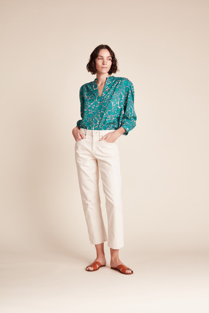Bailey Blouse Teal Thicket