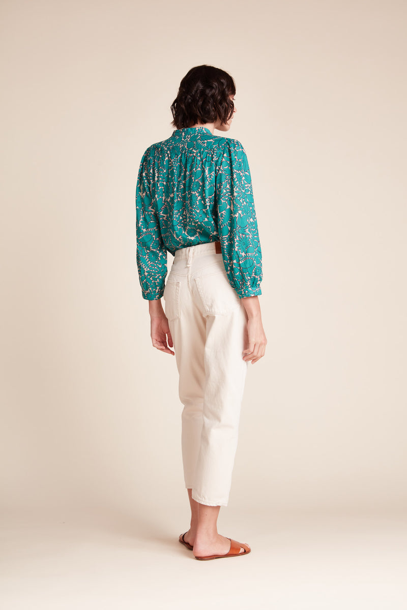 Bailey Blouse Teal Thicket