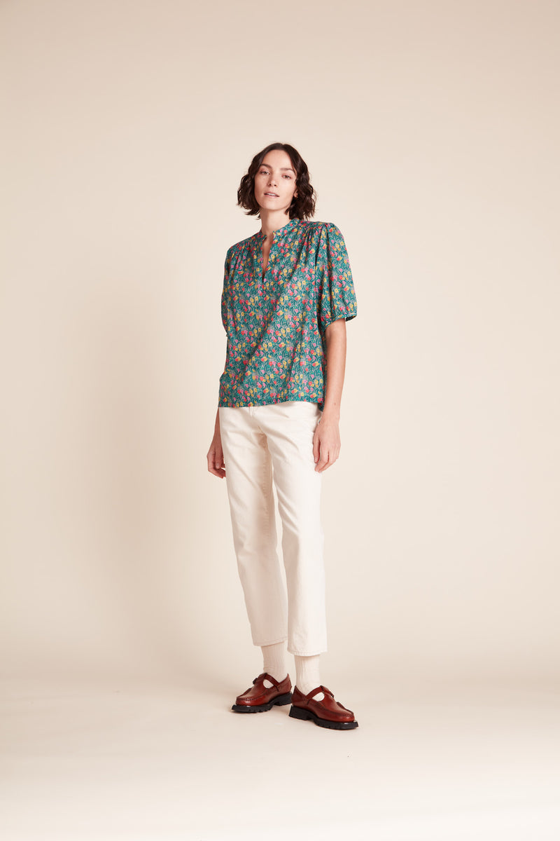 Aline Blouse Bold Leaflet