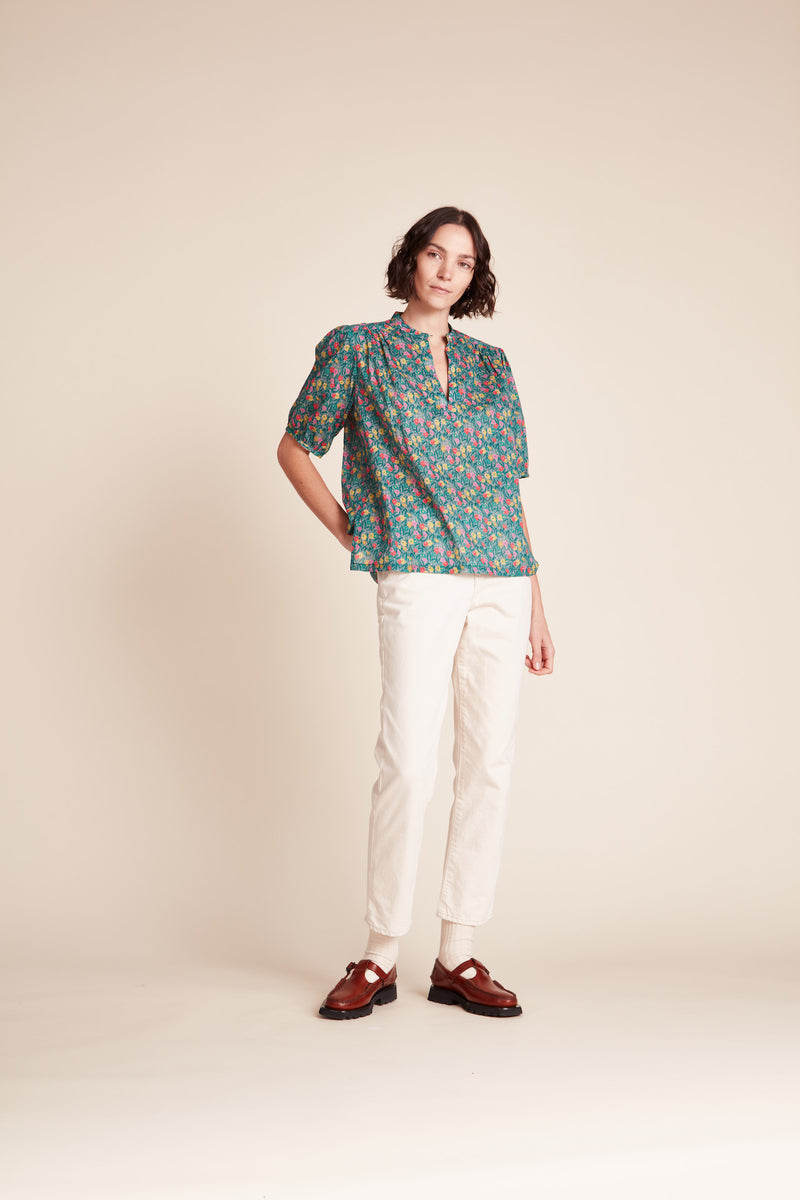 Aline Blouse Bold Leaflet