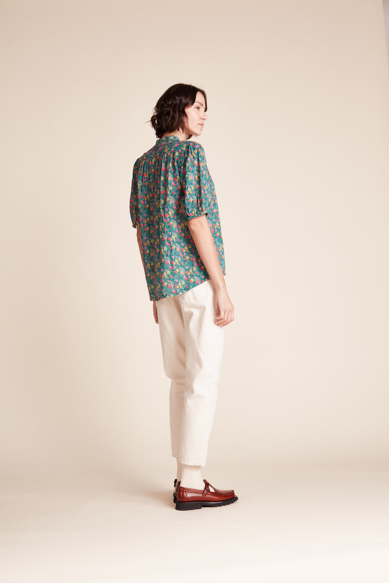 Aline Blouse Bold Leaflet