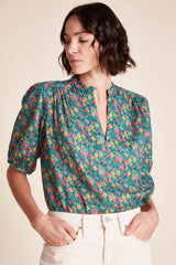 Aline Blouse Bold Leaflet