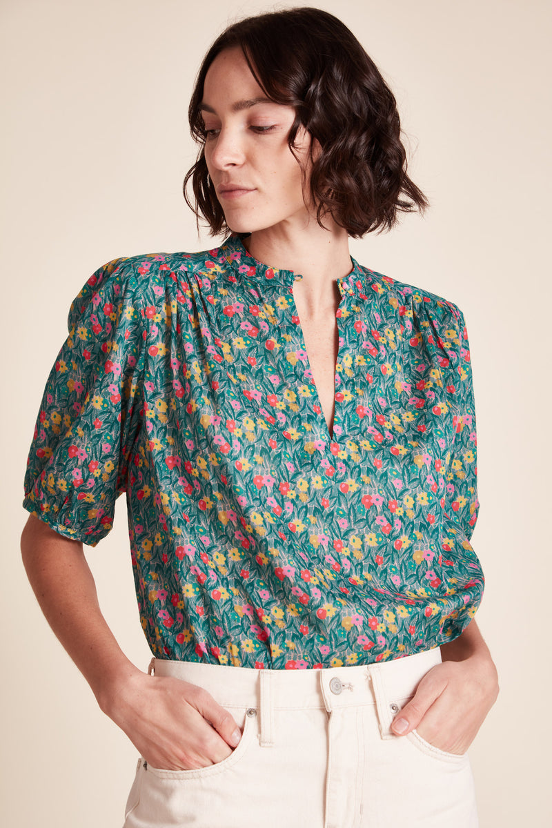 Aline Blouse Bold Leaflet