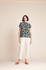 Carla Highneck Shirt Wild Hibiscus