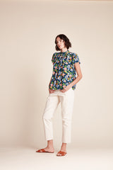 Carla Highneck Shirt Wild Hibiscus