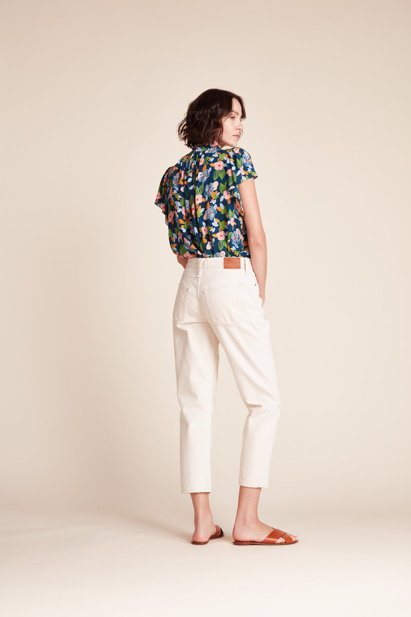 Carla Highneck Shirt Wild Hibiscus