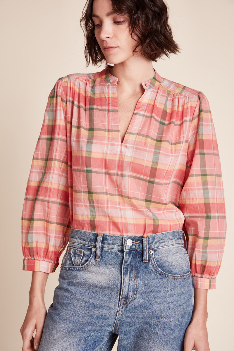 Lilly Blouse Marmelade Plaid
