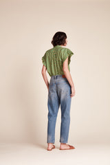 Marianne "B" Ruffle Sleeve Shirt Paradot Paver