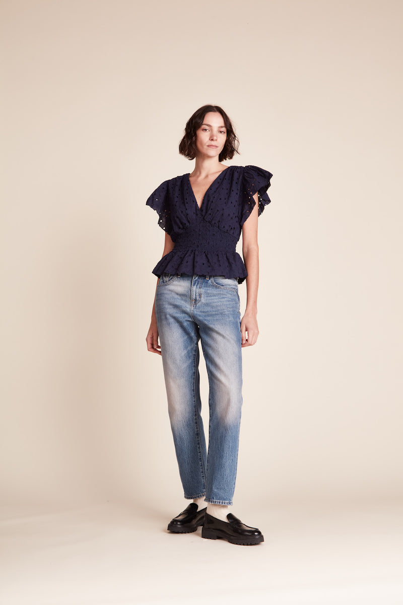 Paloma Blouse Inkwell Eyelet