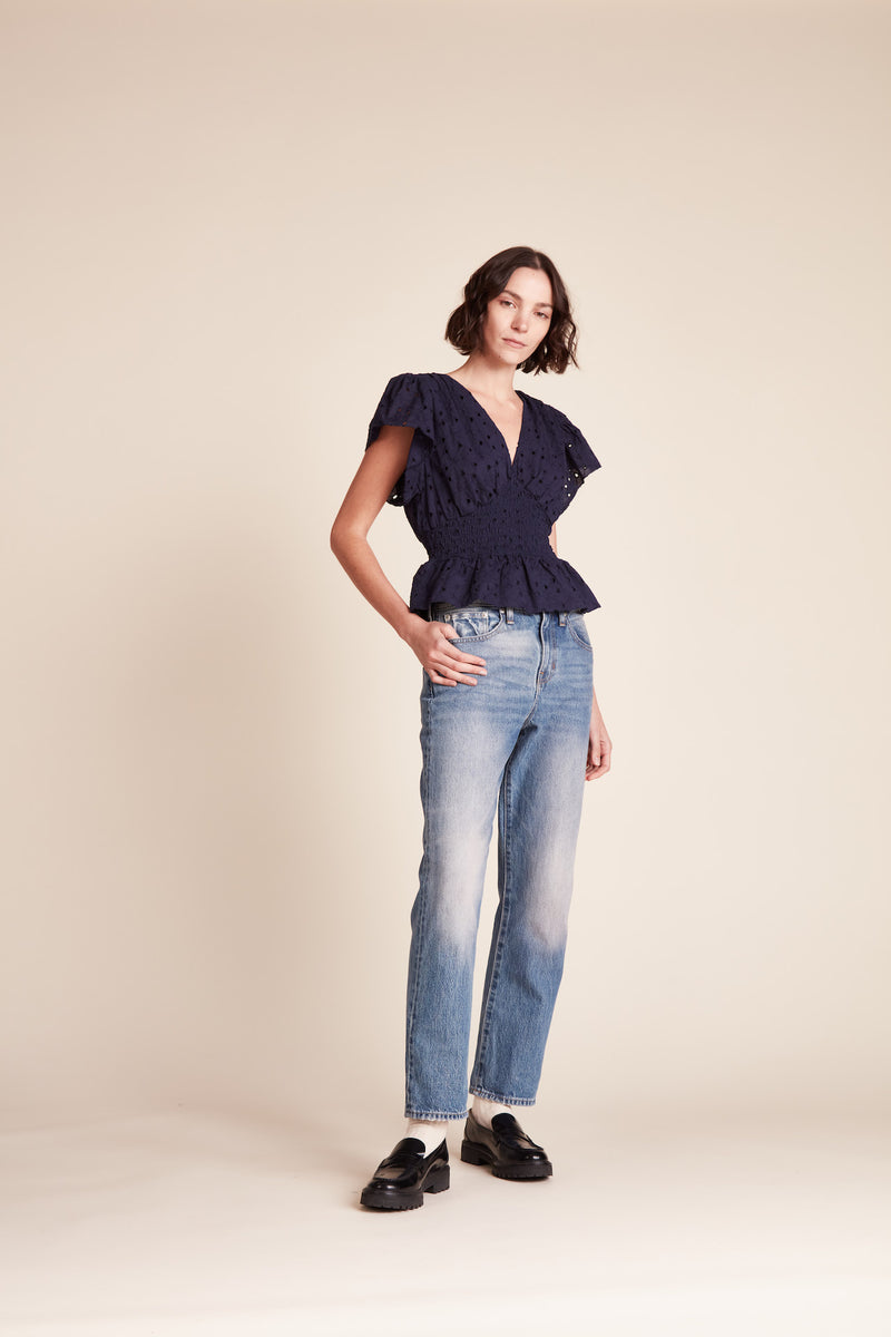 Paloma Blouse Inkwell Eyelet