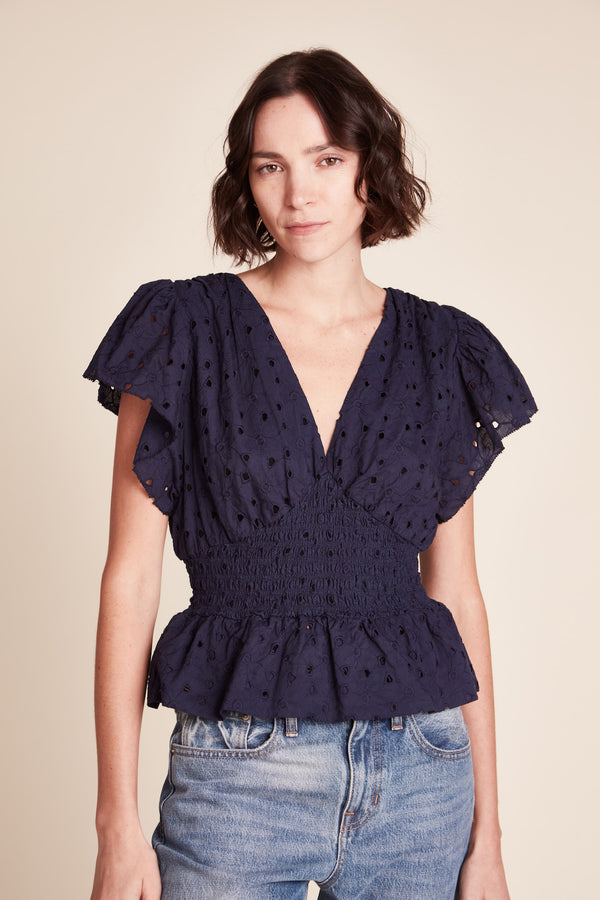 Paloma Blouse Inkwell Eyelet