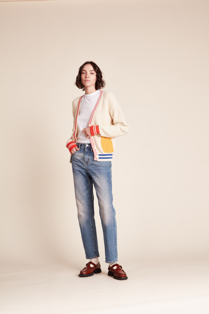 Meredith Cardigan Multi Stripe