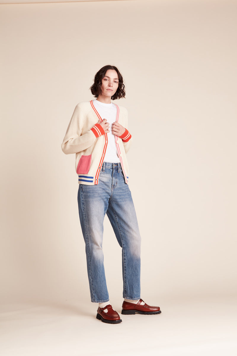 Meredith Cardigan Multi Stripe