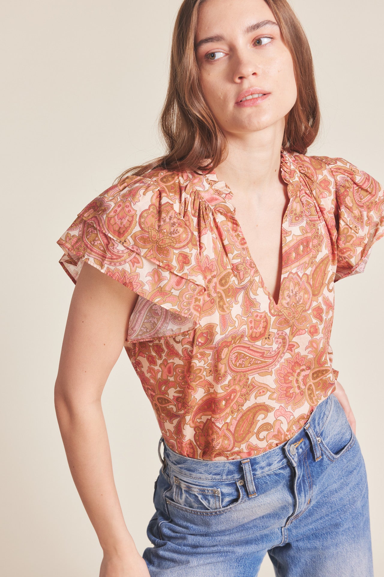 Clover Blouse Autumn Paisley