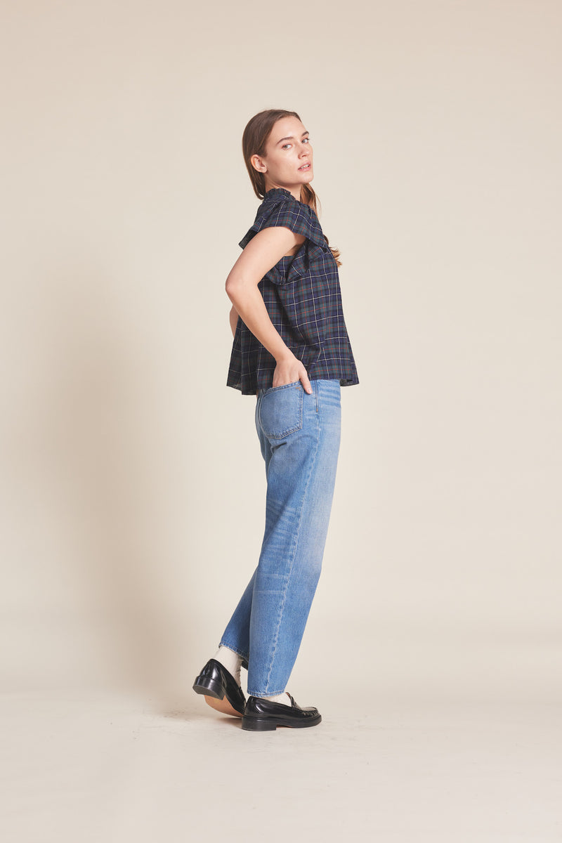 Carla Blouse Coachman Plaid
