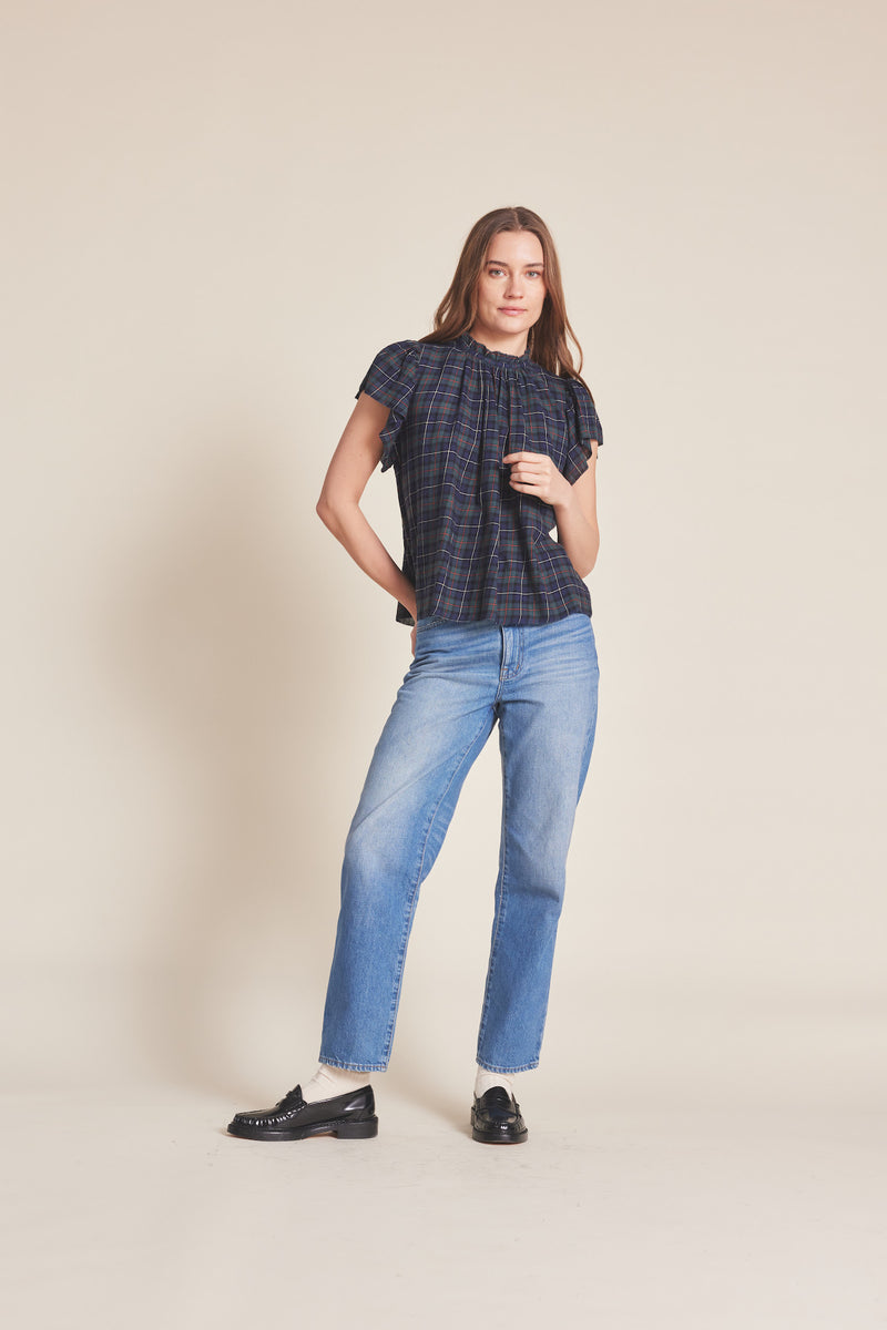 Carla Blouse Coachman Plaid