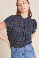 Carla Blouse Coachman Plaid