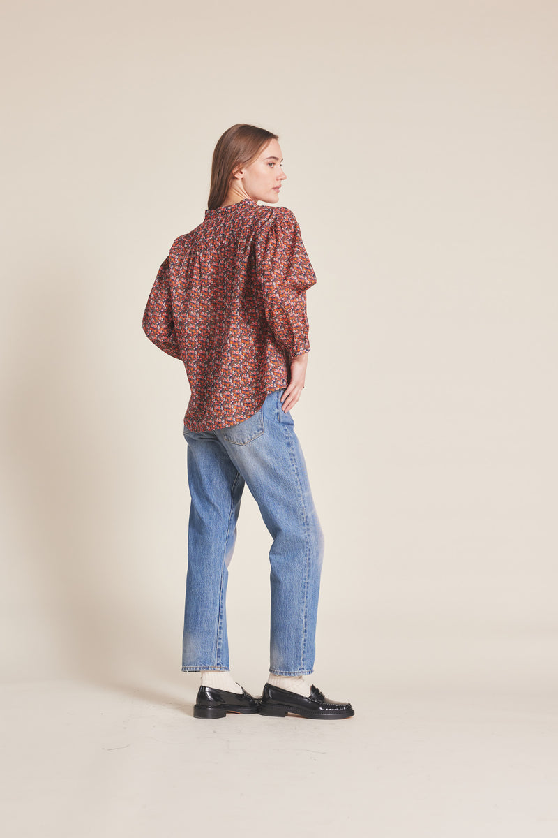 Lilly Blouse Cardinal Ditsy