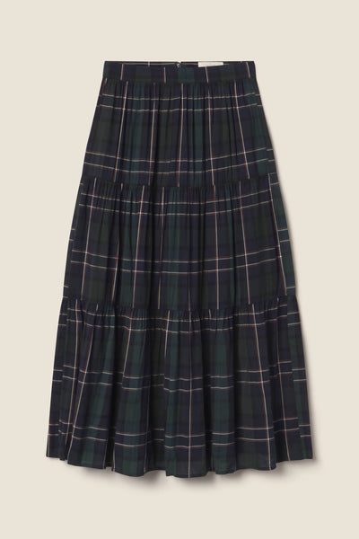 25年FW Sleek Flannel Deep Pleat Skirt Lydia Skirt Windsor Plaid