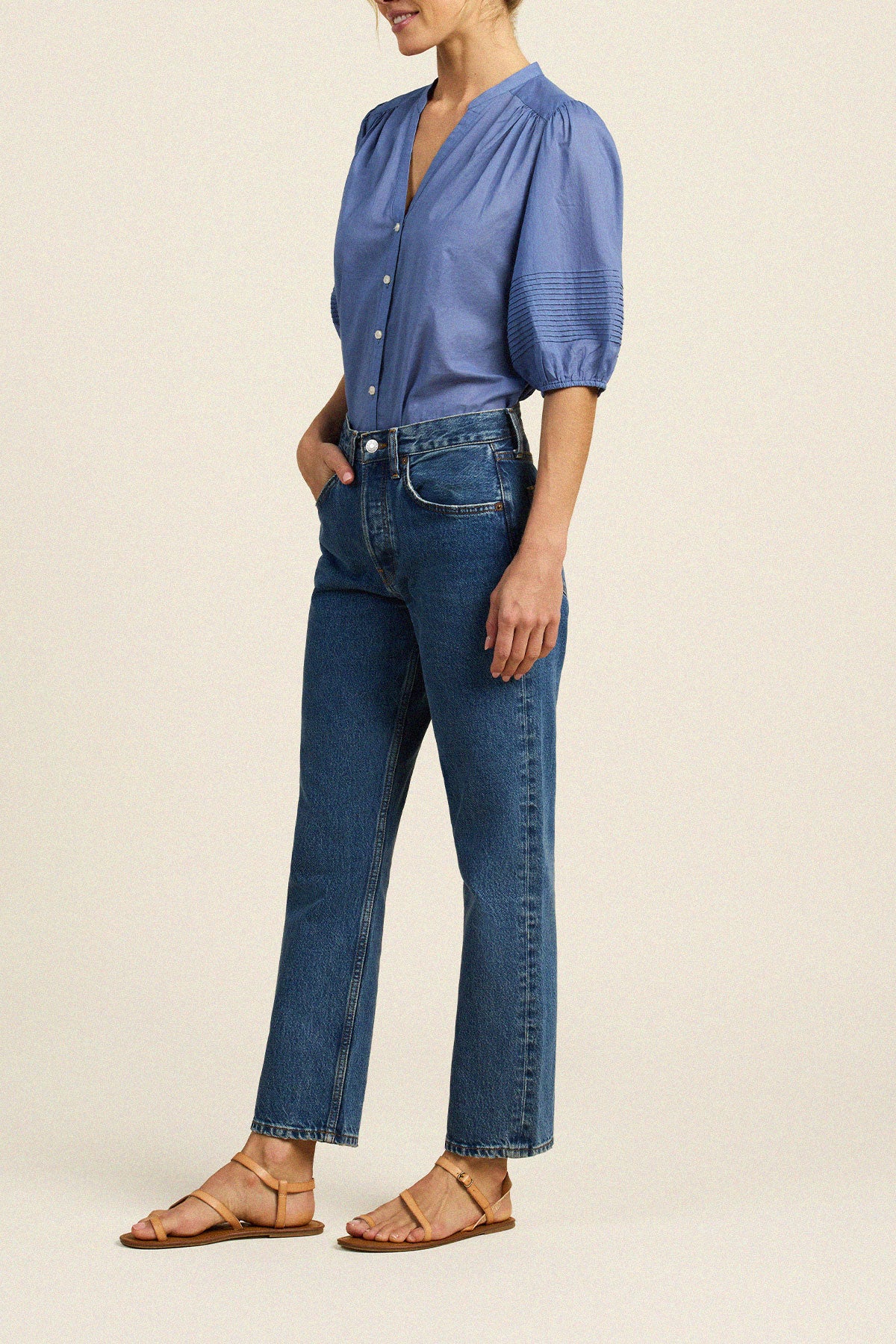 Loren Blouse Blue Cove