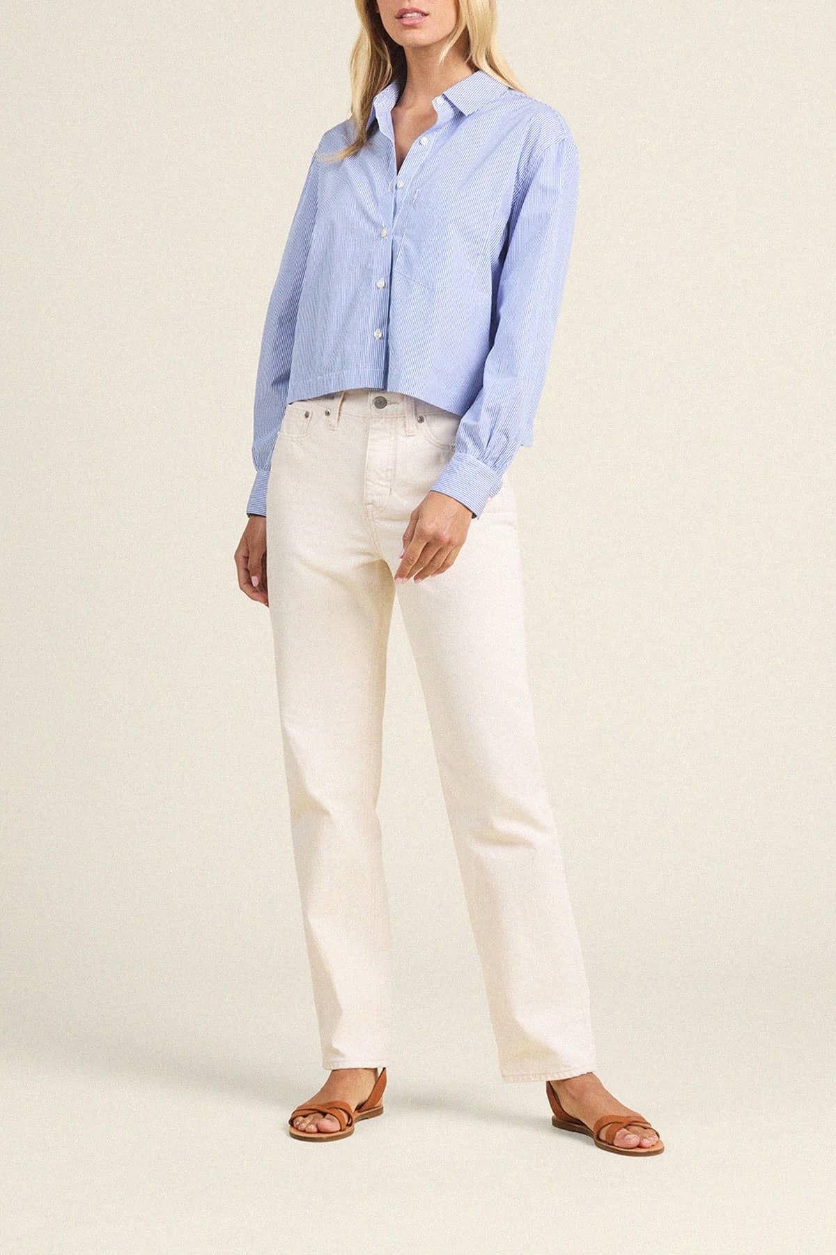 Nessa Shirt Blue/White Stripe