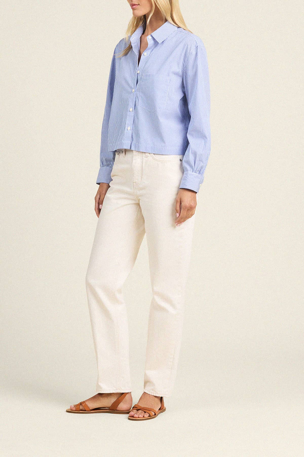 Nessa Shirt Blue/White Stripe