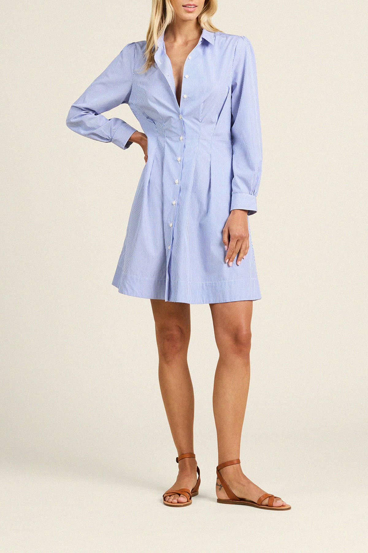 Lyra Dress Blue/White Stripe