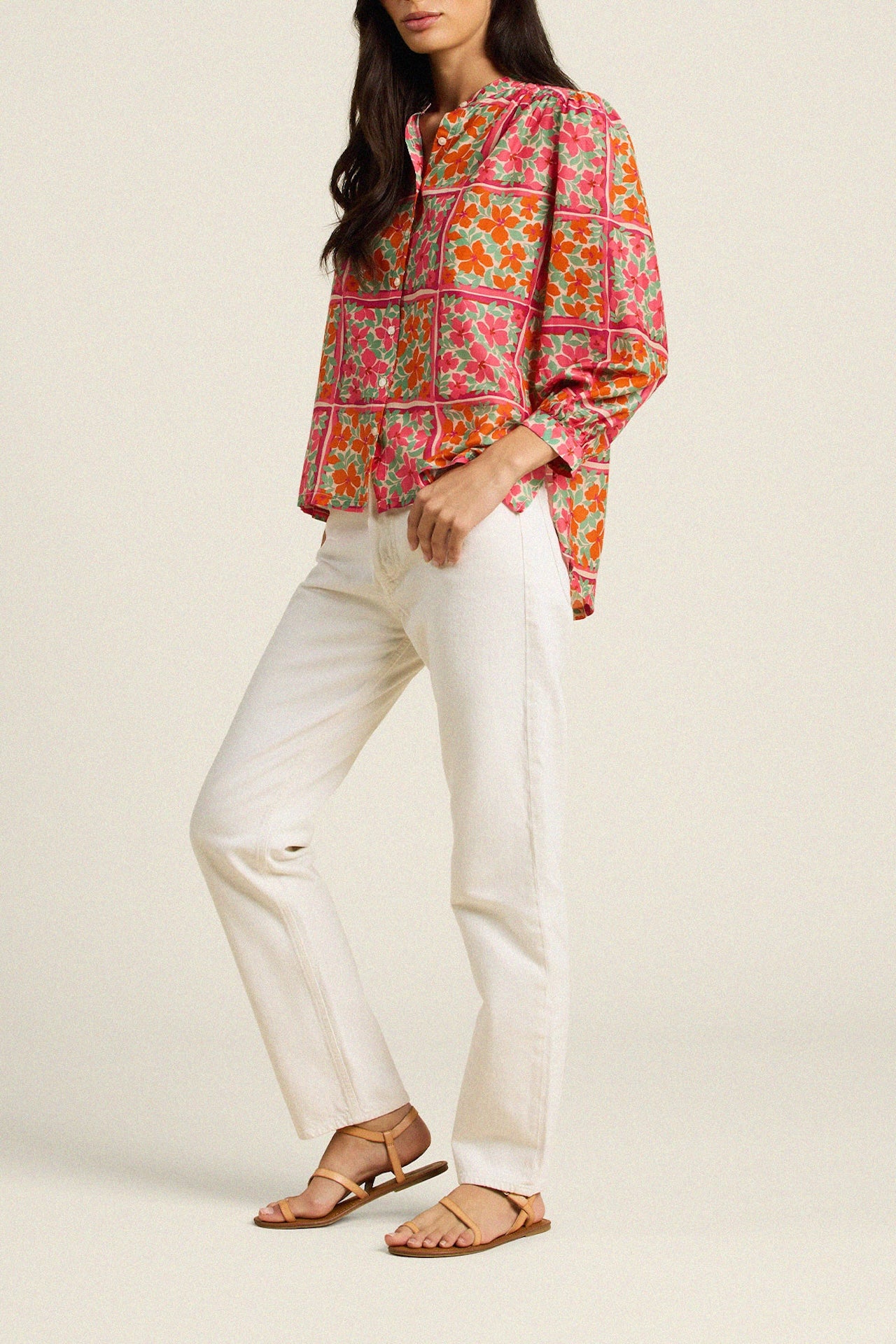 Clara Blouse Botanic Tile