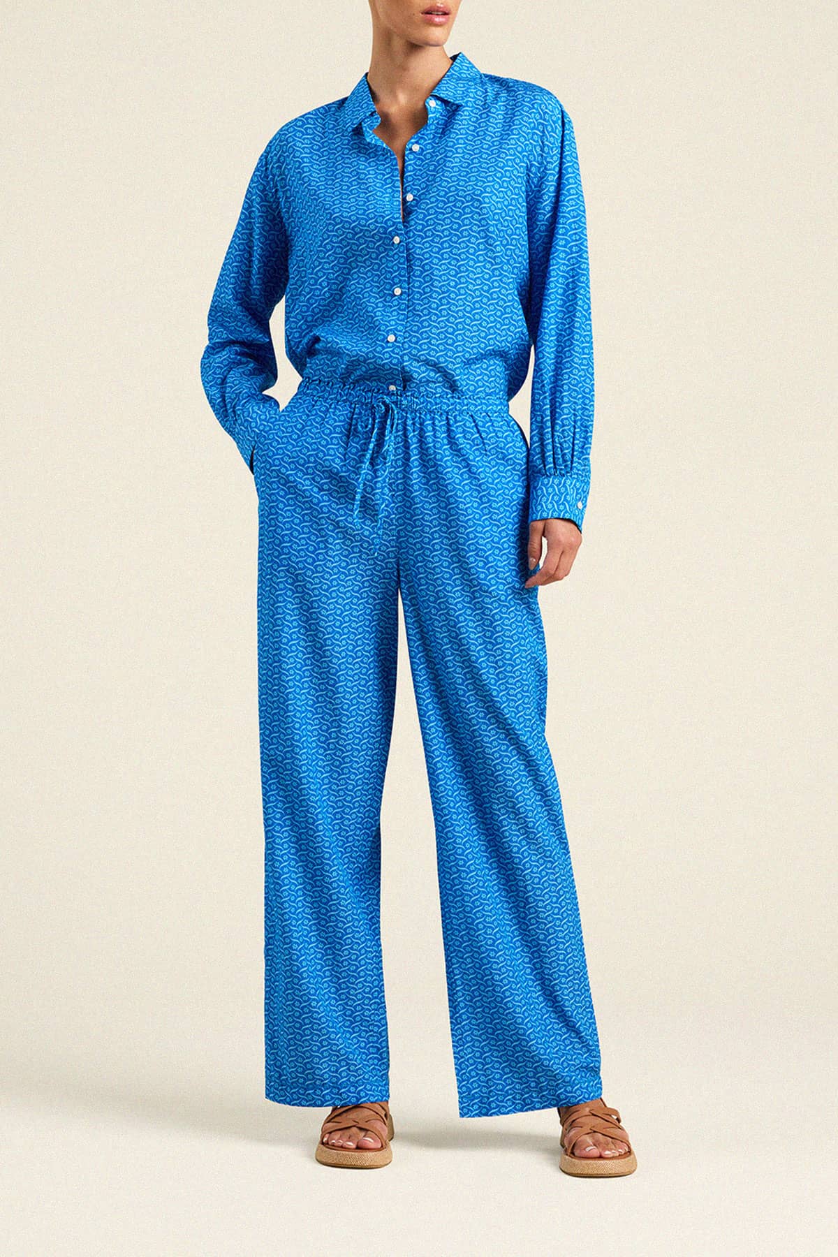 Vera Pant Cerulean Floral