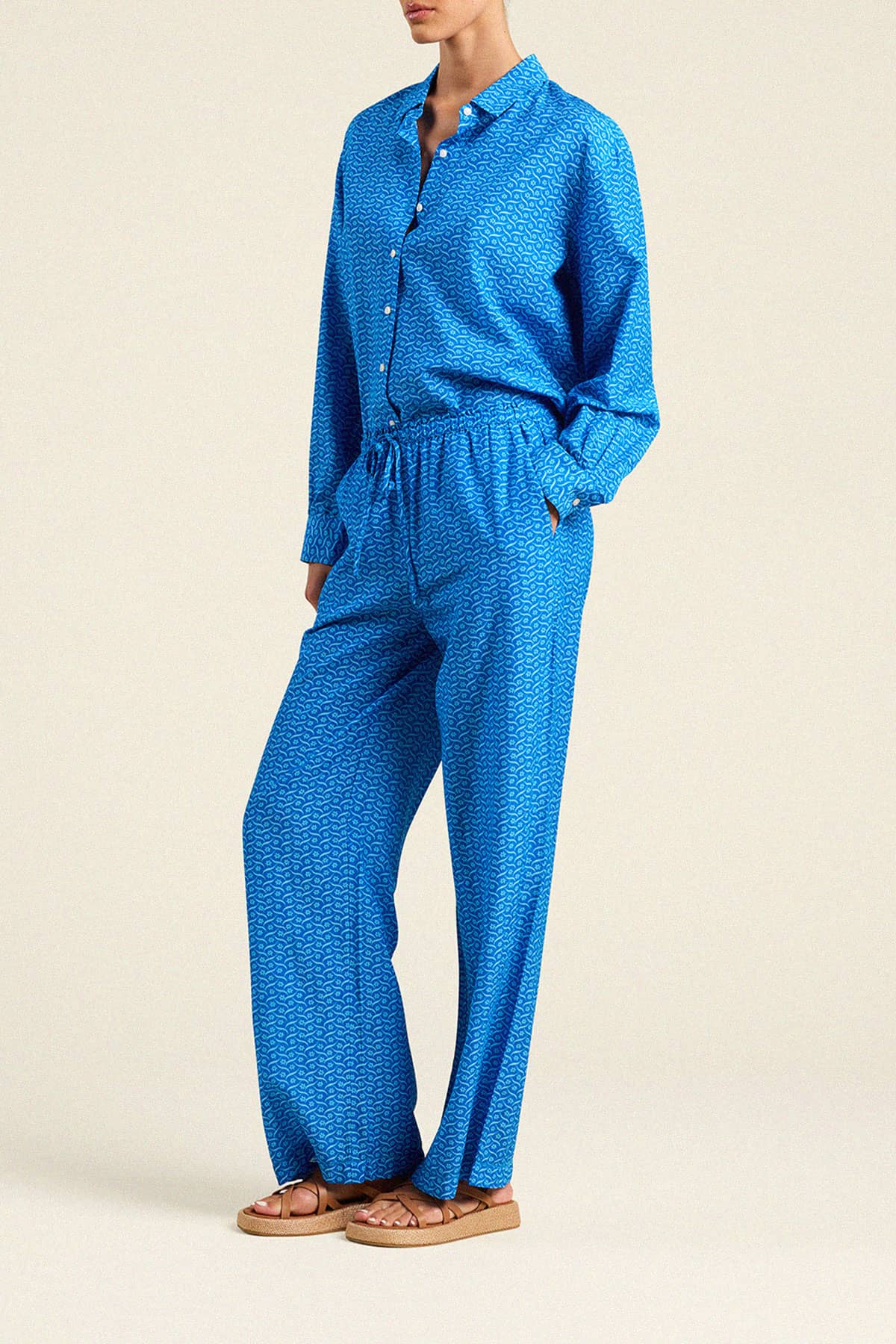 Vera Pant Cerulean Floral