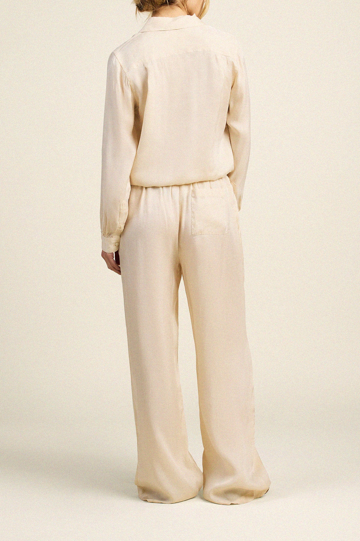 Trovata Zella pant in Cream, tencel-viscose blend — view 2
